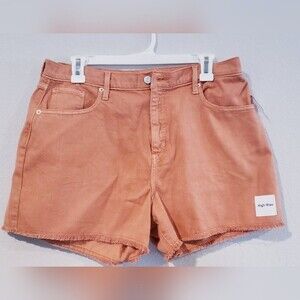 Old Navy Orange Denim High Rise Shorts Size 20